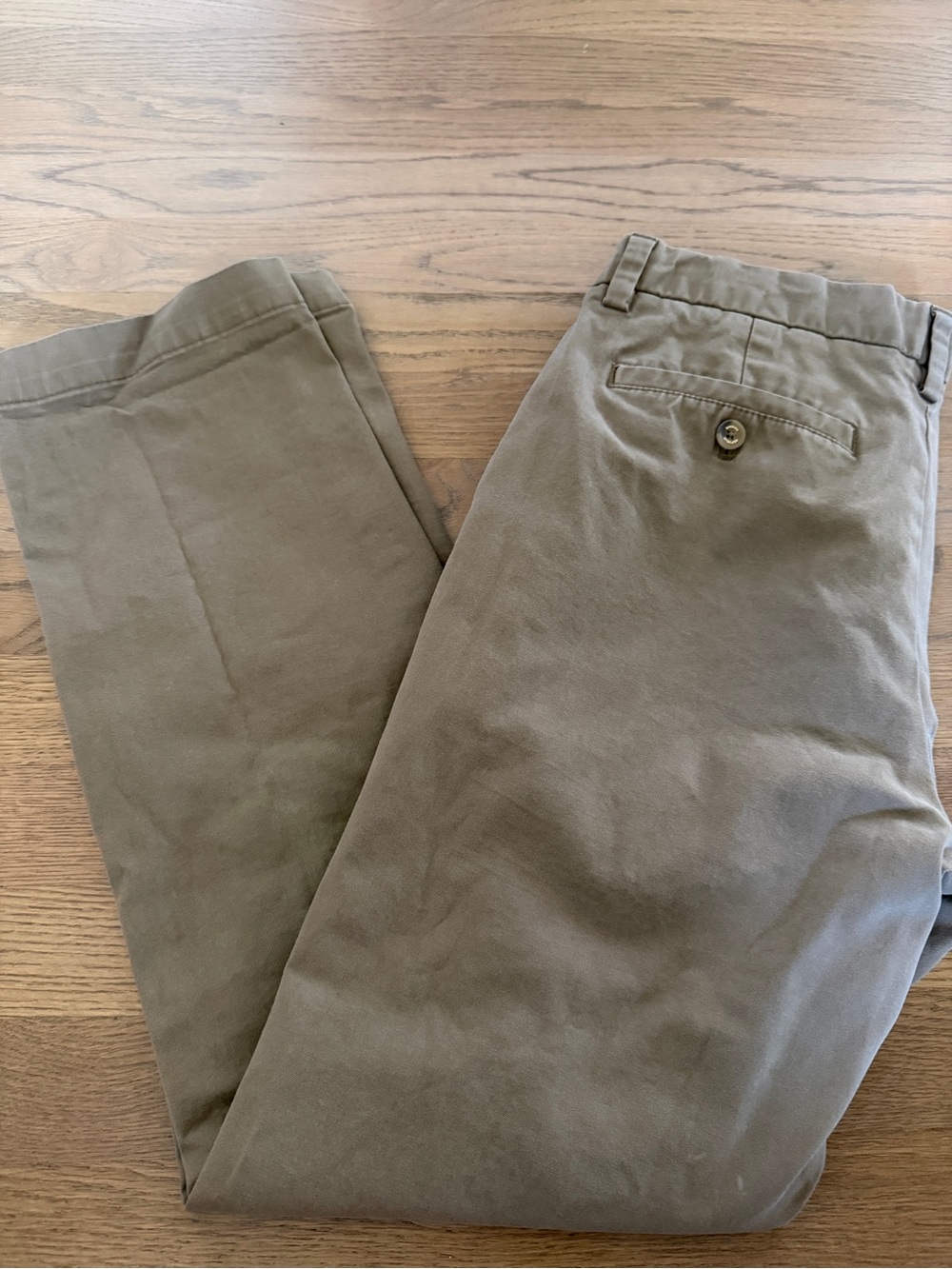 Men’s stretch chino pants, Banana Republic, size 32x32, straight fit, khaki